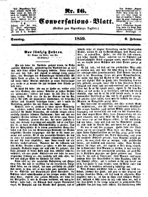 Regensburger Conversations-Blatt (Regensburger Tagblatt) Sonntag 6. Februar 1859