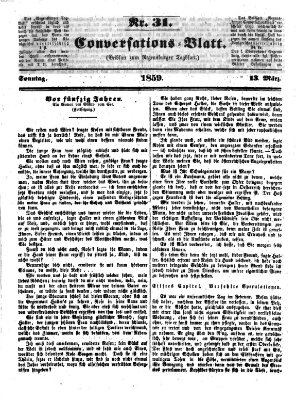 Regensburger Conversations-Blatt (Regensburger Tagblatt) Sonntag 13. März 1859