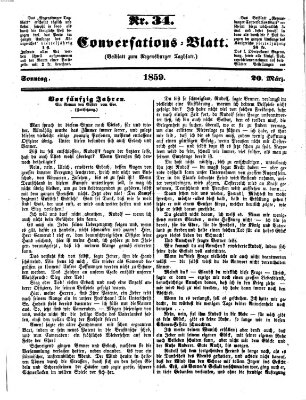 Regensburger Conversations-Blatt (Regensburger Tagblatt) Sonntag 20. März 1859