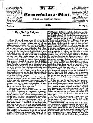 Regensburger Conversations-Blatt (Regensburger Tagblatt) Freitag 8. April 1859