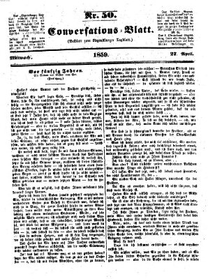 Regensburger Conversations-Blatt (Regensburger Tagblatt) Mittwoch 27. April 1859