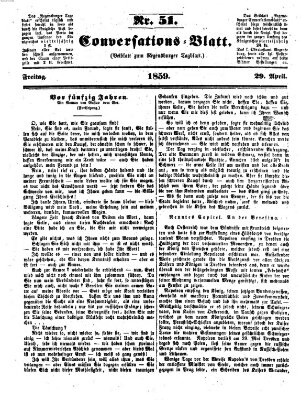 Regensburger Conversations-Blatt (Regensburger Tagblatt) Freitag 29. April 1859