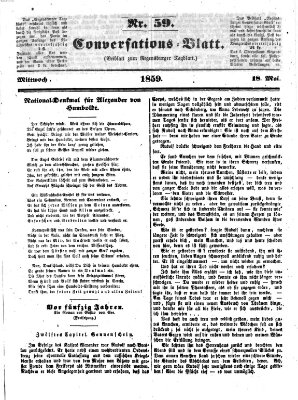 Regensburger Conversations-Blatt (Regensburger Tagblatt) Mittwoch 18. Mai 1859