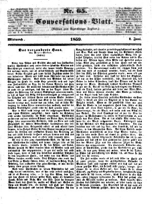 Regensburger Conversations-Blatt (Regensburger Tagblatt) Mittwoch 1. Juni 1859