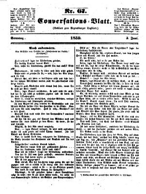 Regensburger Conversations-Blatt (Regensburger Tagblatt) Sonntag 5. Juni 1859