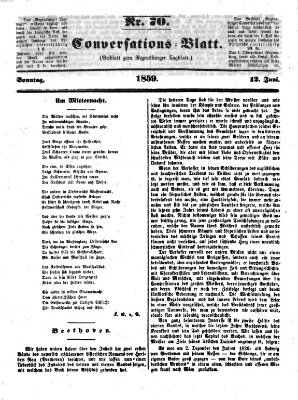 Regensburger Conversations-Blatt (Regensburger Tagblatt) Sonntag 12. Juni 1859