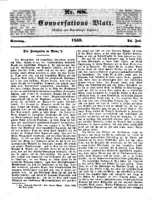 Regensburger Conversations-Blatt (Regensburger Tagblatt) Sonntag 24. Juli 1859