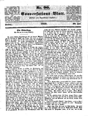 Regensburger Conversations-Blatt (Regensburger Tagblatt) Freitag 29. Juli 1859