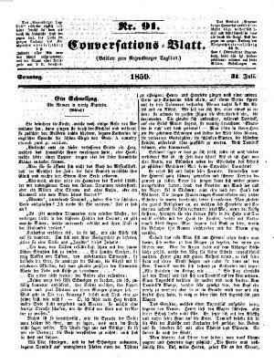 Regensburger Conversations-Blatt (Regensburger Tagblatt) Sonntag 31. Juli 1859