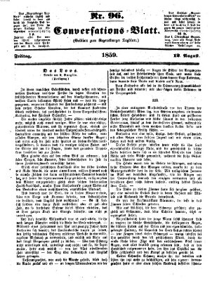 Regensburger Conversations-Blatt (Regensburger Tagblatt) Freitag 12. August 1859