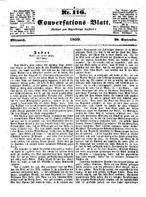 Regensburger Conversations-Blatt (Regensburger Tagblatt) Mittwoch 28. September 1859