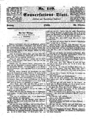 Regensburger Conversations-Blatt (Regensburger Tagblatt) Freitag 28. Oktober 1859