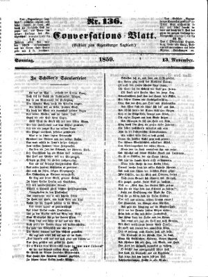 Regensburger Conversations-Blatt (Regensburger Tagblatt) Sonntag 13. November 1859