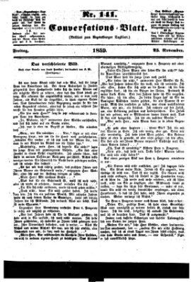 Regensburger Conversations-Blatt (Regensburger Tagblatt) Freitag 25. November 1859