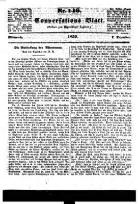 Regensburger Conversations-Blatt (Regensburger Tagblatt) Mittwoch 7. Dezember 1859