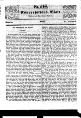 Regensburger Conversations-Blatt (Regensburger Tagblatt) Sonntag 11. Dezember 1859