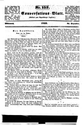 Regensburger Conversations-Blatt (Regensburger Tagblatt) Mittwoch 21. Dezember 1859