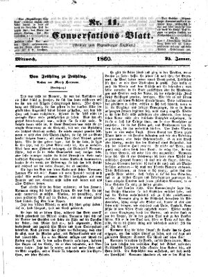 Regensburger Conversations-Blatt (Regensburger Tagblatt) Mittwoch 25. Januar 1860