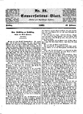 Regensburger Conversations-Blatt (Regensburger Tagblatt) Freitag 17. Februar 1860