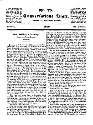 Regensburger Conversations-Blatt (Regensburger Tagblatt) Sonntag 26. Februar 1860