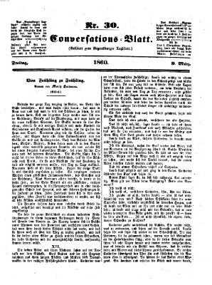 Regensburger Conversations-Blatt (Regensburger Tagblatt) Freitag 9. März 1860