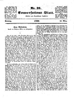 Regensburger Conversations-Blatt (Regensburger Tagblatt) Sonntag 11. März 1860