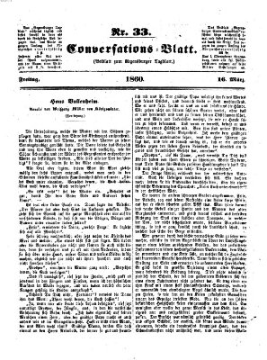 Regensburger Conversations-Blatt (Regensburger Tagblatt) Freitag 16. März 1860