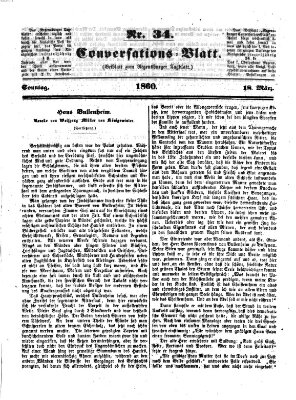 Regensburger Conversations-Blatt (Regensburger Tagblatt) Sonntag 18. März 1860