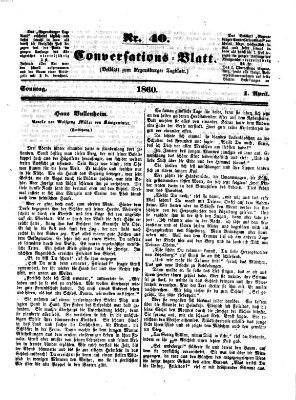 Regensburger Conversations-Blatt (Regensburger Tagblatt) Sonntag 1. April 1860