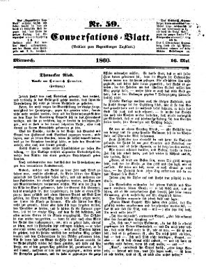 Regensburger Conversations-Blatt (Regensburger Tagblatt) Mittwoch 16. Mai 1860