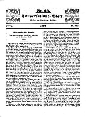 Regensburger Conversations-Blatt (Regensburger Tagblatt) Freitag 25. Mai 1860