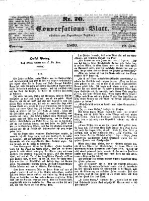 Regensburger Conversations-Blatt (Regensburger Tagblatt) Sonntag 10. Juni 1860