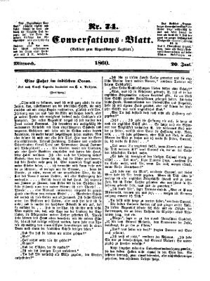 Regensburger Conversations-Blatt (Regensburger Tagblatt) Mittwoch 20. Juni 1860