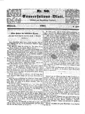 Regensburger Conversations-Blatt (Regensburger Tagblatt) Mittwoch 4. Juli 1860