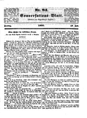 Regensburger Conversations-Blatt (Regensburger Tagblatt) Freitag 13. Juli 1860