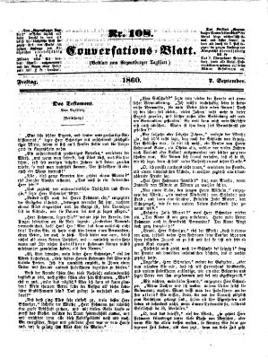 Regensburger Conversations-Blatt (Regensburger Tagblatt) Freitag 7. September 1860