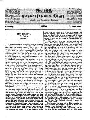 Regensburger Conversations-Blatt (Regensburger Tagblatt) Sonntag 9. September 1860