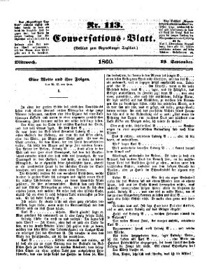 Regensburger Conversations-Blatt (Regensburger Tagblatt) Mittwoch 19. September 1860