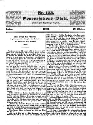 Regensburger Conversations-Blatt (Regensburger Tagblatt) Freitag 12. Oktober 1860