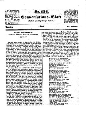 Regensburger Conversations-Blatt (Regensburger Tagblatt) Sonntag 14. Oktober 1860