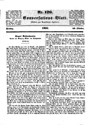 Regensburger Conversations-Blatt (Regensburger Tagblatt) Freitag 19. Oktober 1860