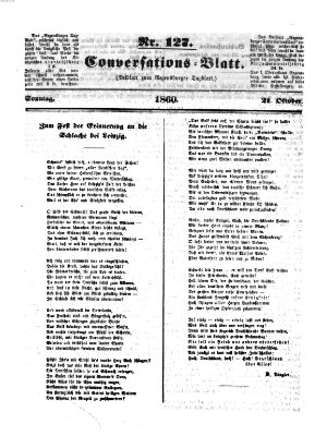 Regensburger Conversations-Blatt (Regensburger Tagblatt) Sonntag 21. Oktober 1860