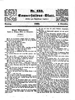 Regensburger Conversations-Blatt (Regensburger Tagblatt) Sonntag 4. November 1860