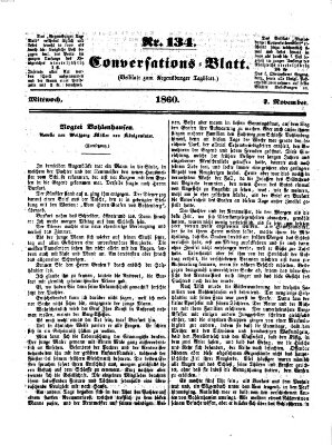 Regensburger Conversations-Blatt (Regensburger Tagblatt) Mittwoch 7. November 1860