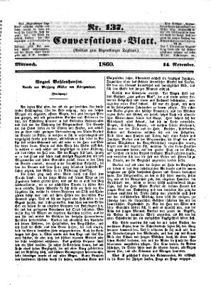 Regensburger Conversations-Blatt (Regensburger Tagblatt) Mittwoch 14. November 1860