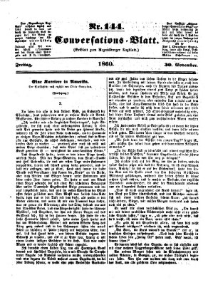 Regensburger Conversations-Blatt (Regensburger Tagblatt) Freitag 30. November 1860