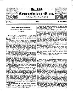 Regensburger Conversations-Blatt (Regensburger Tagblatt) Freitag 7. Dezember 1860