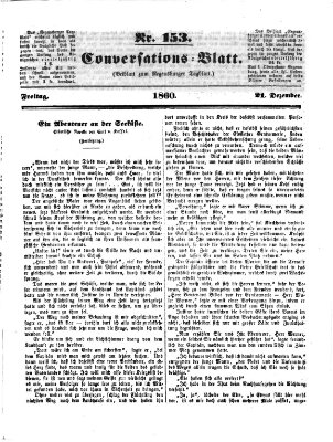 Regensburger Conversations-Blatt (Regensburger Tagblatt) Freitag 21. Dezember 1860