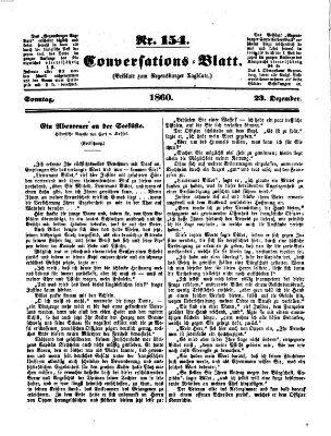 Regensburger Conversations-Blatt (Regensburger Tagblatt) Sonntag 23. Dezember 1860