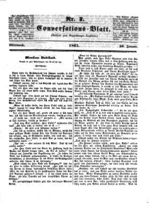 Regensburger Conversations-Blatt (Regensburger Tagblatt) Mittwoch 16. Januar 1861